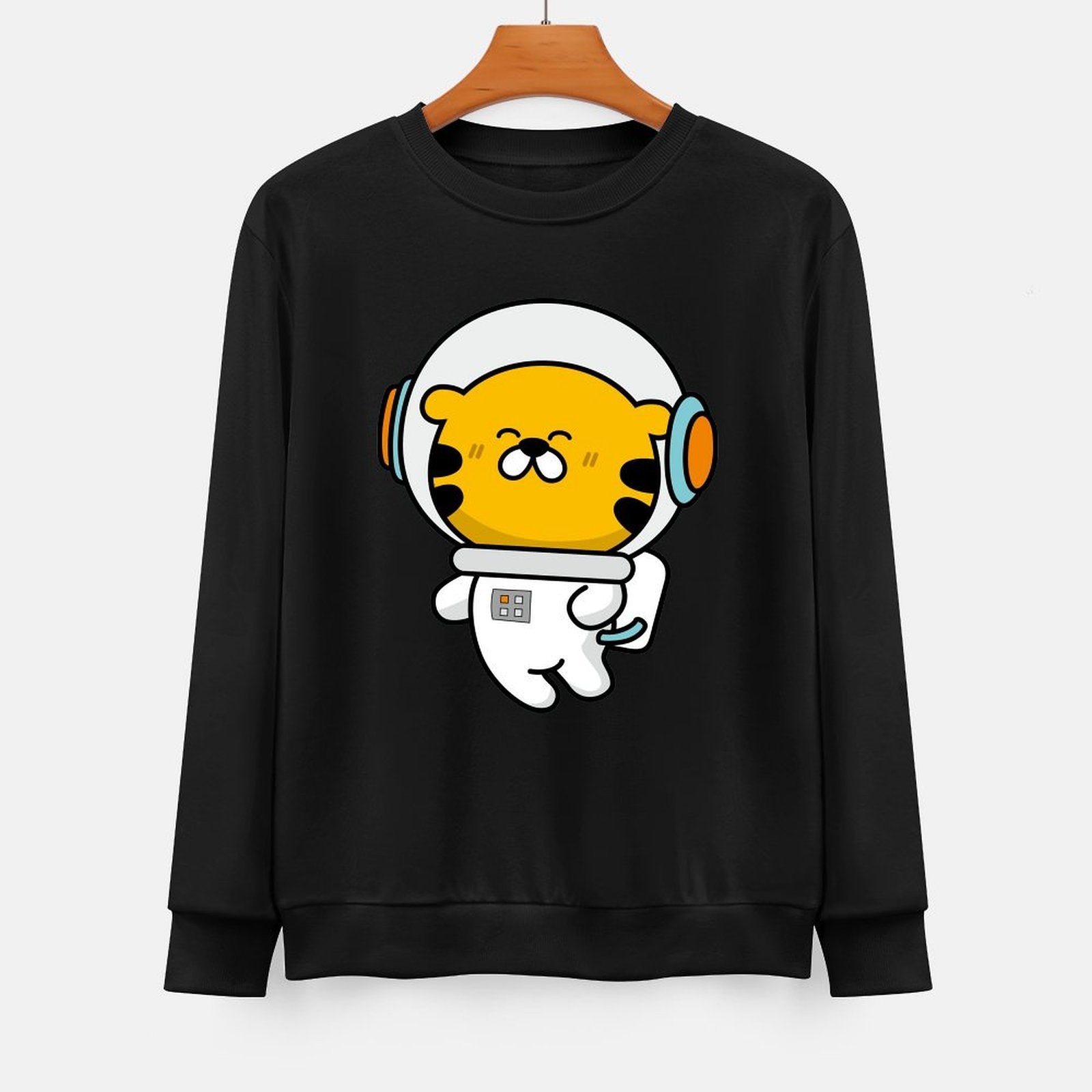 Front Patterned Long Sleeve TopHeavyweight Logo-Ready